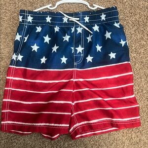 Old Navy Kids Swim Trunks - Red, Blue, and White